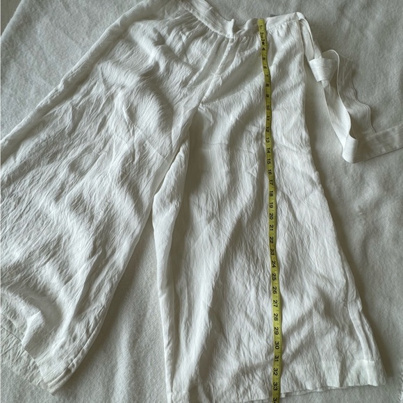 Vince Wide Leg Cropped Palazzo White Pants Size 6 - Picture 5 of 9